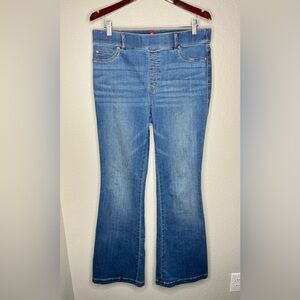 Spanx Pull‑On Shaping Bootcut Jeans Denim Stretch Size XL Tummy‎ Control